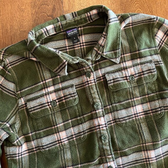 Patagonia green flannel shirt S - Picture 6 of 10